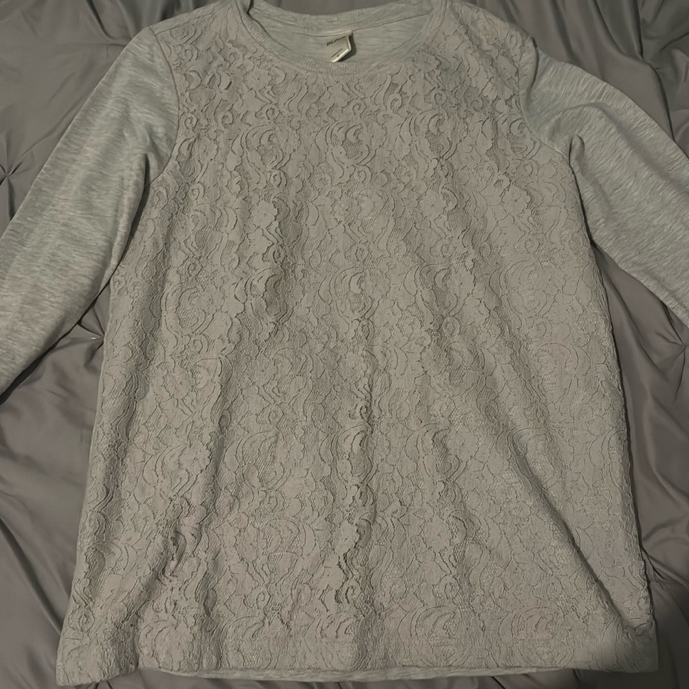 Blair floral design grey sweater